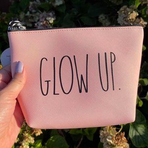 Rae Dunn Coral Pink Make Up Bag